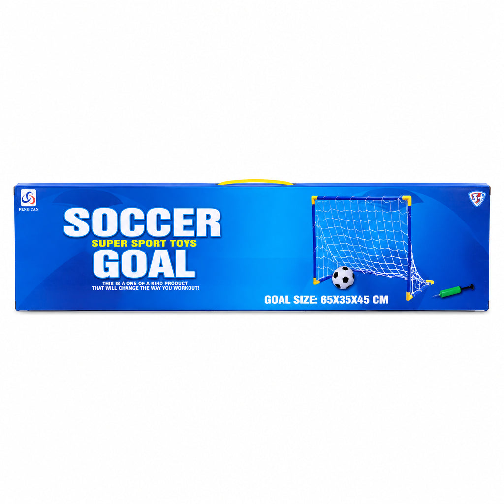 Feng Can Super Sport Toys Soccer Goal Set – Portable 65x35x45 cm Goal Post with Ball and Pump