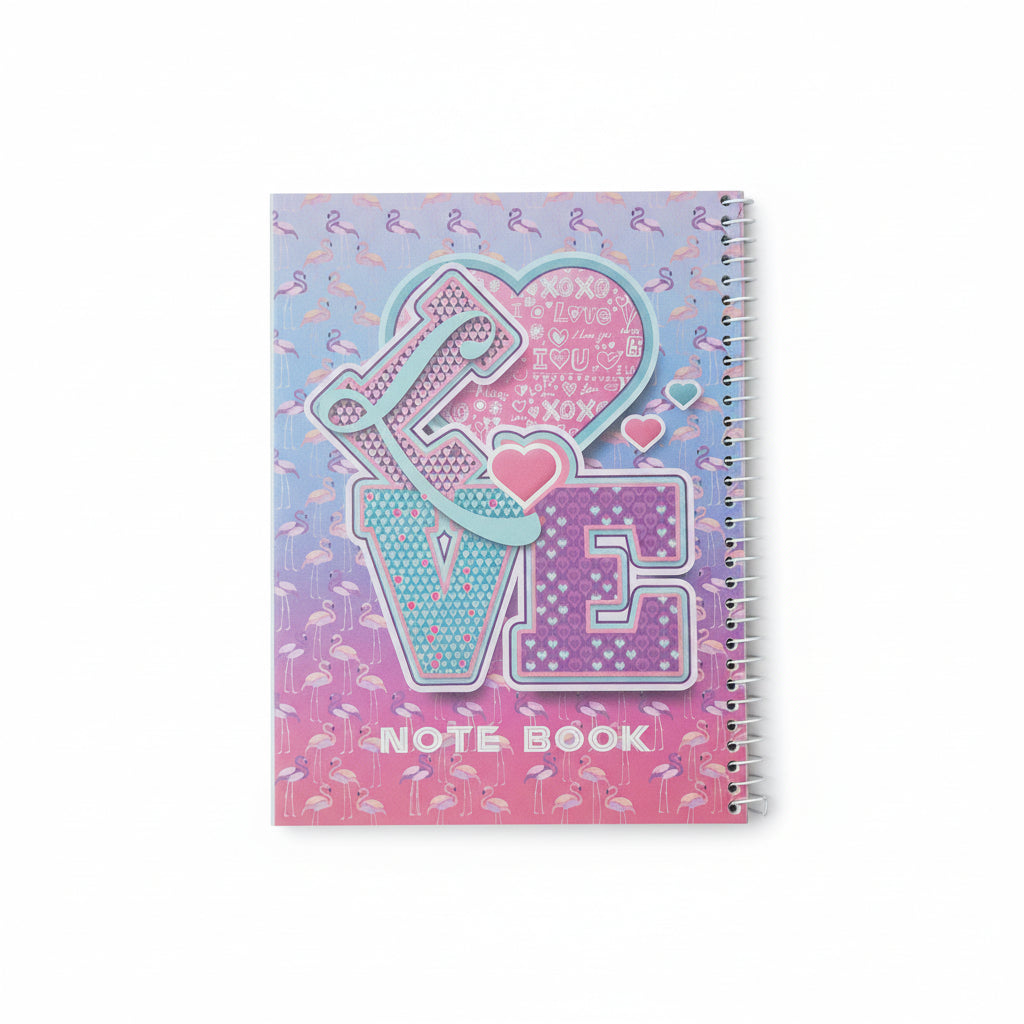 6 Subjects Wire-Bound Spiral College Notebook 240 pages Plastic Cover - arabic lines
