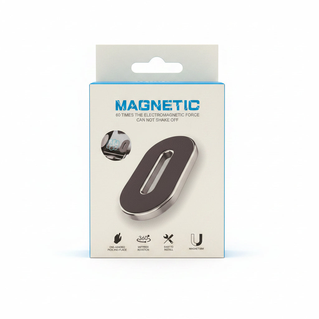 Ultra-Slim Magnetic Car Phone Holder. Universal Multi-Surface Dash & Wall Mount