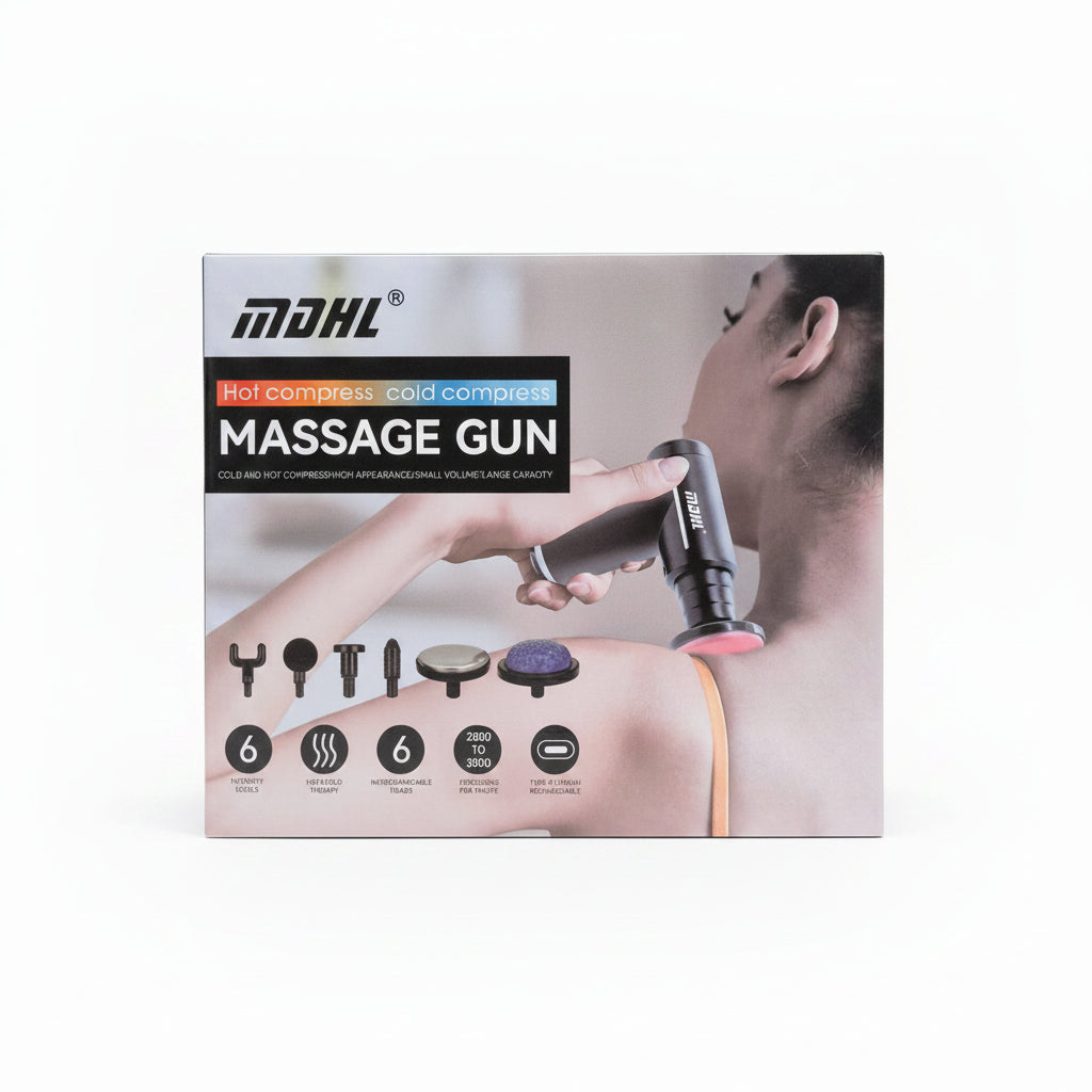MDHL Dual Thermal Therapy Massage Gun. Compact Percussion Muscle Massager with Hot & Cold Compress