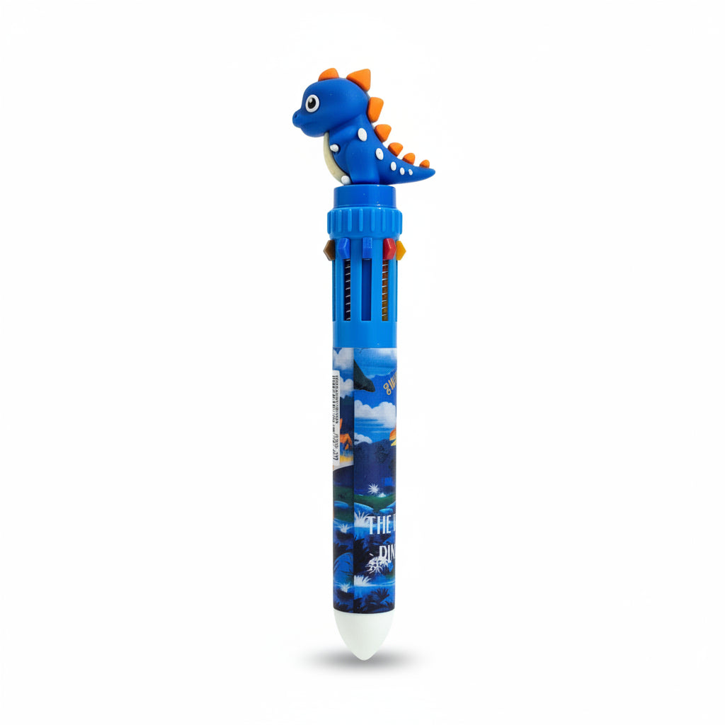 Dinosaur Theme 10-in-1 Multicolor Ballpoint Pen