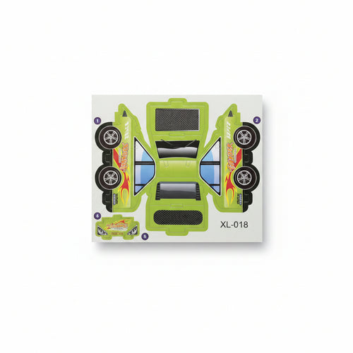 DIY 3D Foam Puzzle Board Assortment. Educational Punch-Out Pop-Up Model Kits for Kids (Vehicles, Animals, & Architecture)