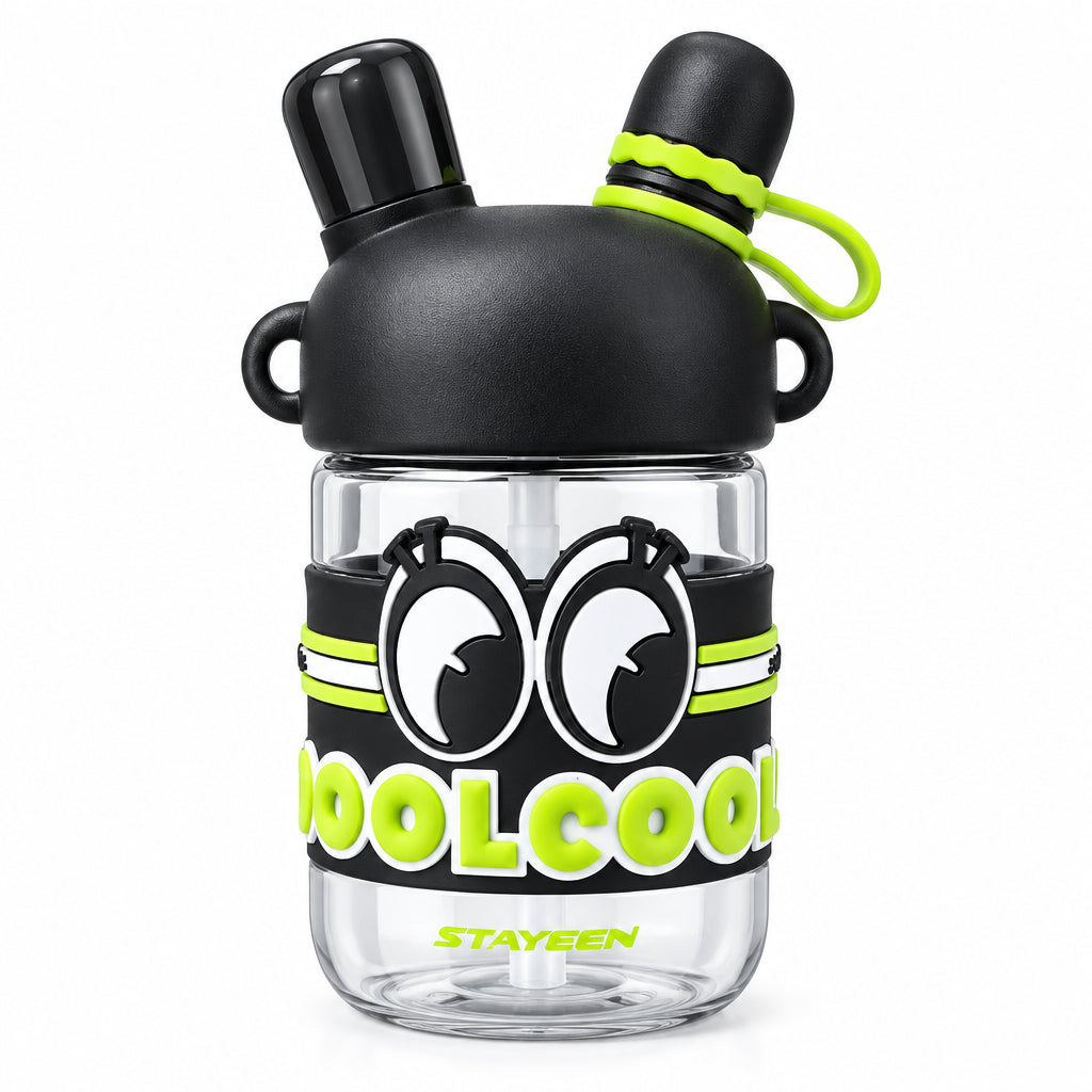 ST-YIBEN CoolCool! Cartoon Kids 550ml Leak-Proof Water Bottle - School & Outdoor Hydration Bottle