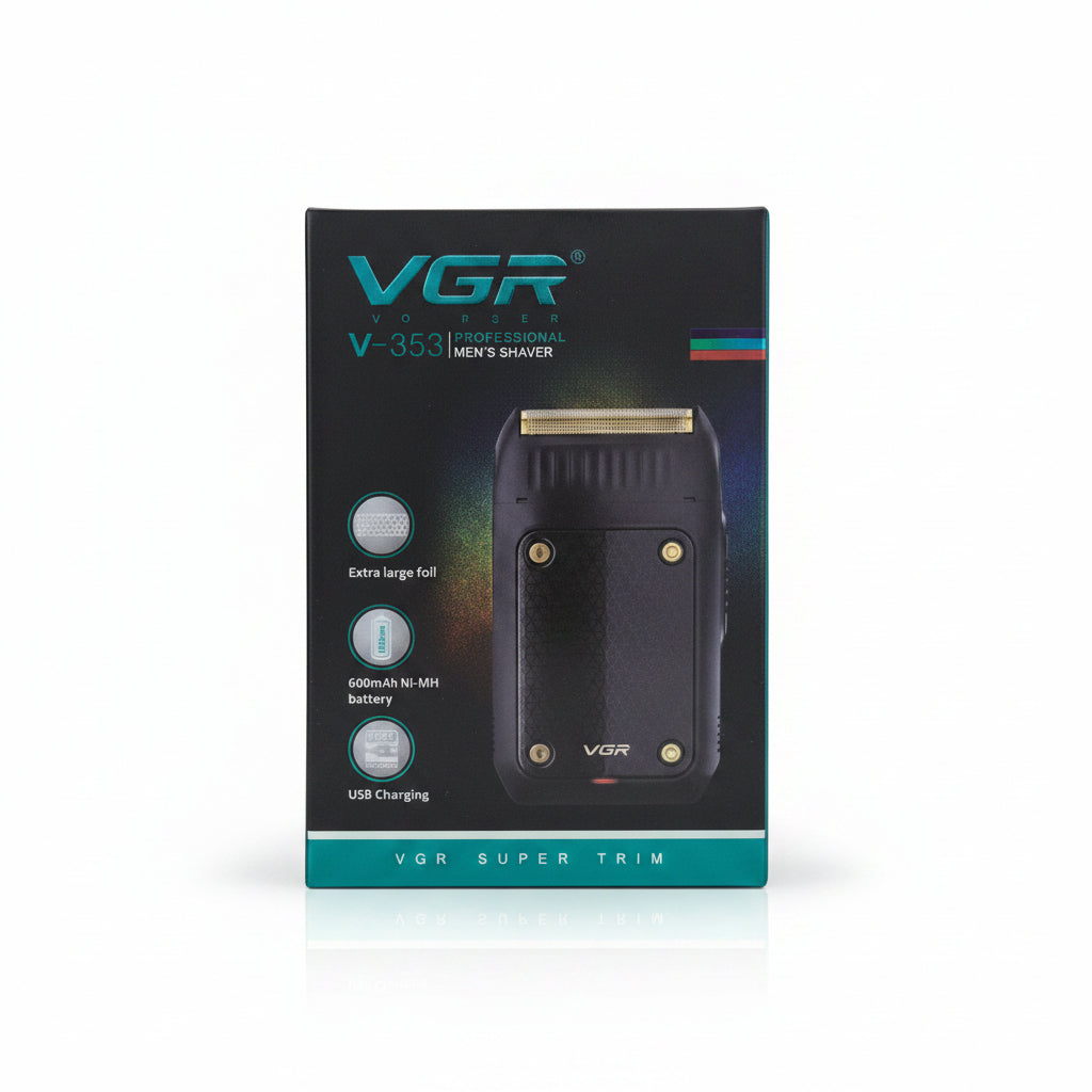VGR Voyager V-353 Professional Men's Shaver – Cordless Reciprocating Electric Foil Razor with Extra Large Foil Mesh, 600mAh Battery, and USB Charging