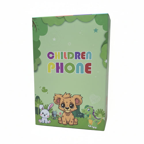 Cartoon Animal Children's Smart Phone Toy – Interactive Educational Play Phone with Dual Camera, Soft Silicone Protective Case, and Pre-Loaded Learning Apps for Boys and Girls