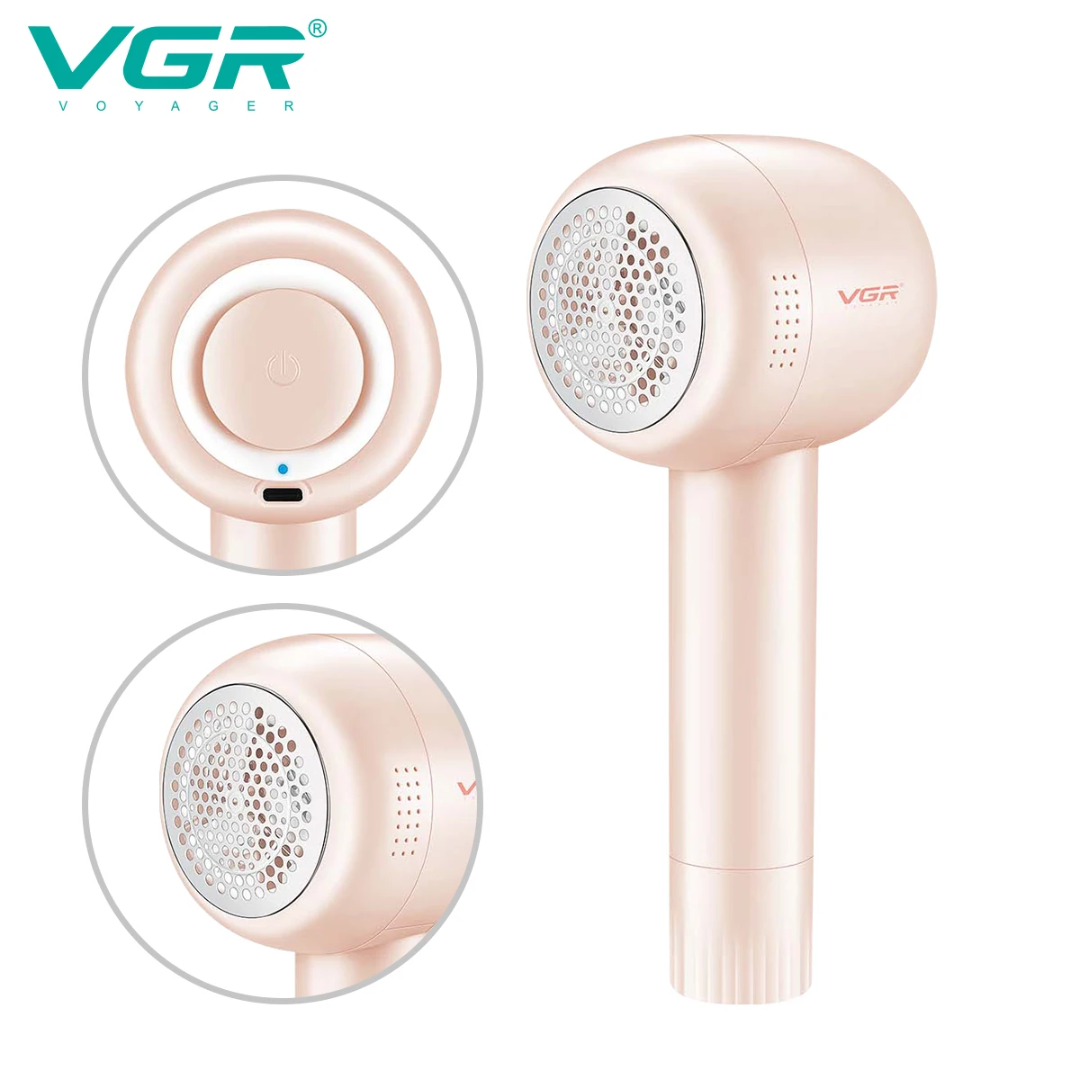 VGR V-813 Rechargeable Fabric Lint Remover - Portable Electric Clothes Fuzz Shaver and Pill Trimmer for Sweaters, Carpets, and Furniture