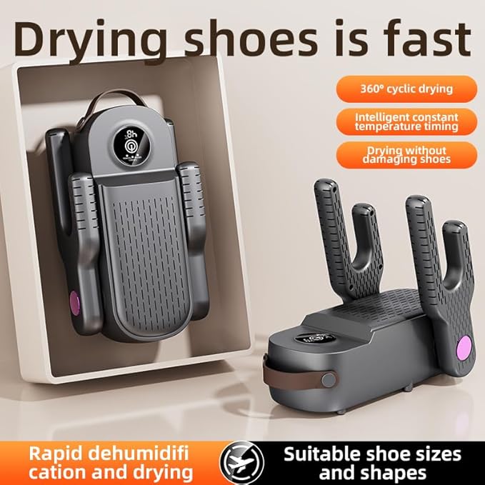 4 Arms Shoes Dryer with Timer and Antibacterial Function