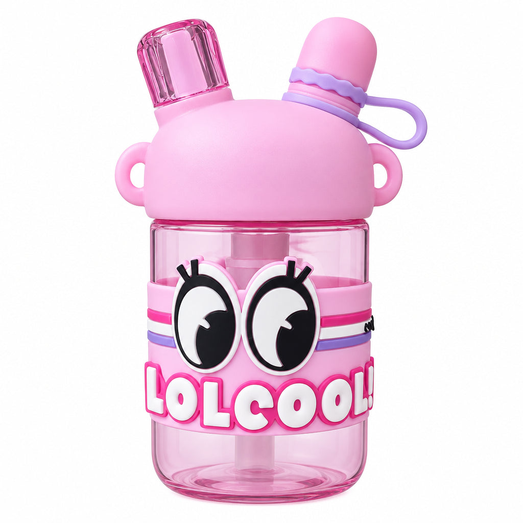 ST-YIBEN CoolCool! Cartoon Kids 550ml Leak-Proof Water Bottle - School & Outdoor Hydration Bottle