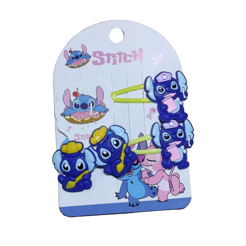 Stitch Theme Cartoon Hair Clip Set – Assorted Character Hairpins and Accessories