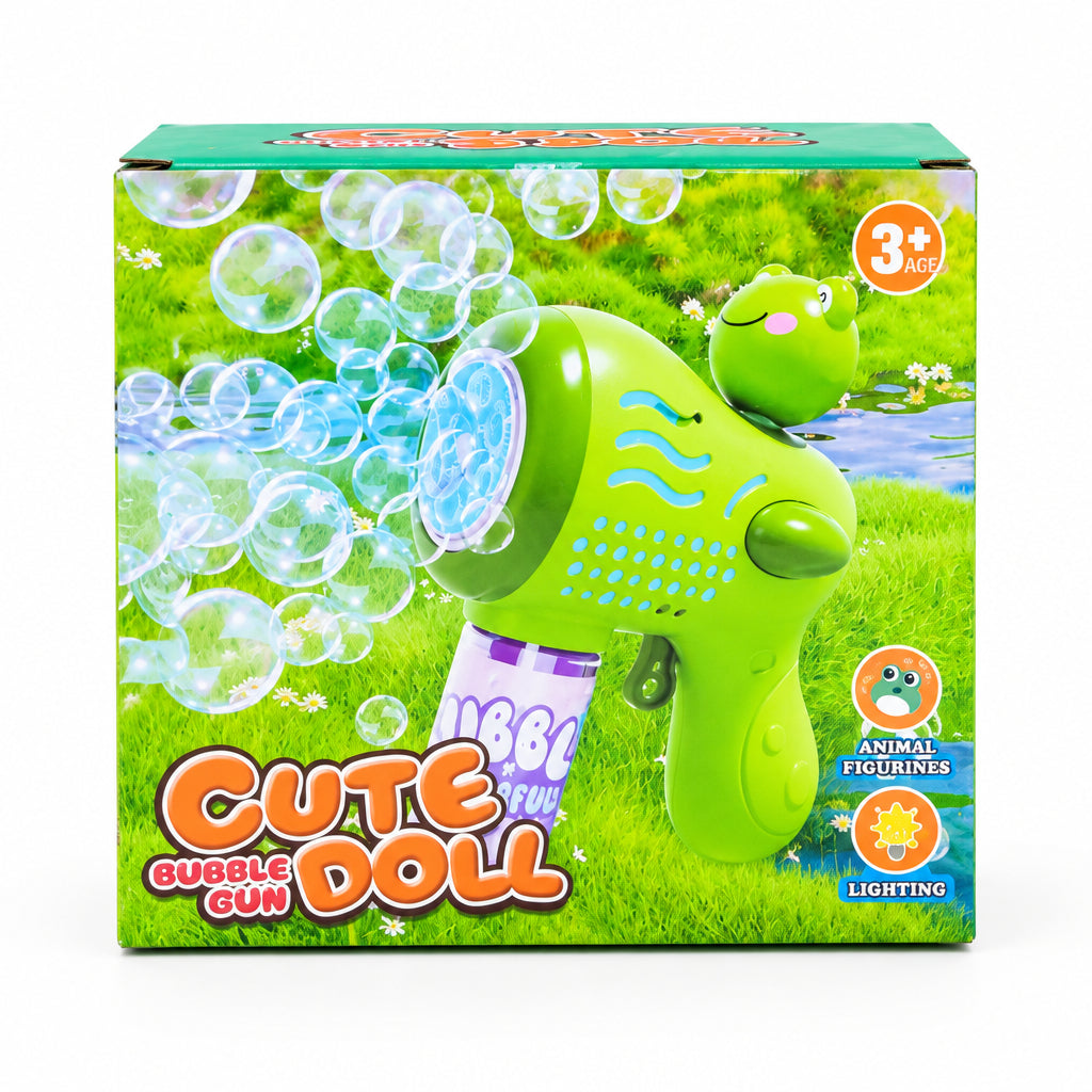 Cute Doll Bubble Gun – Frog Design Automated Bubble Blower Toy