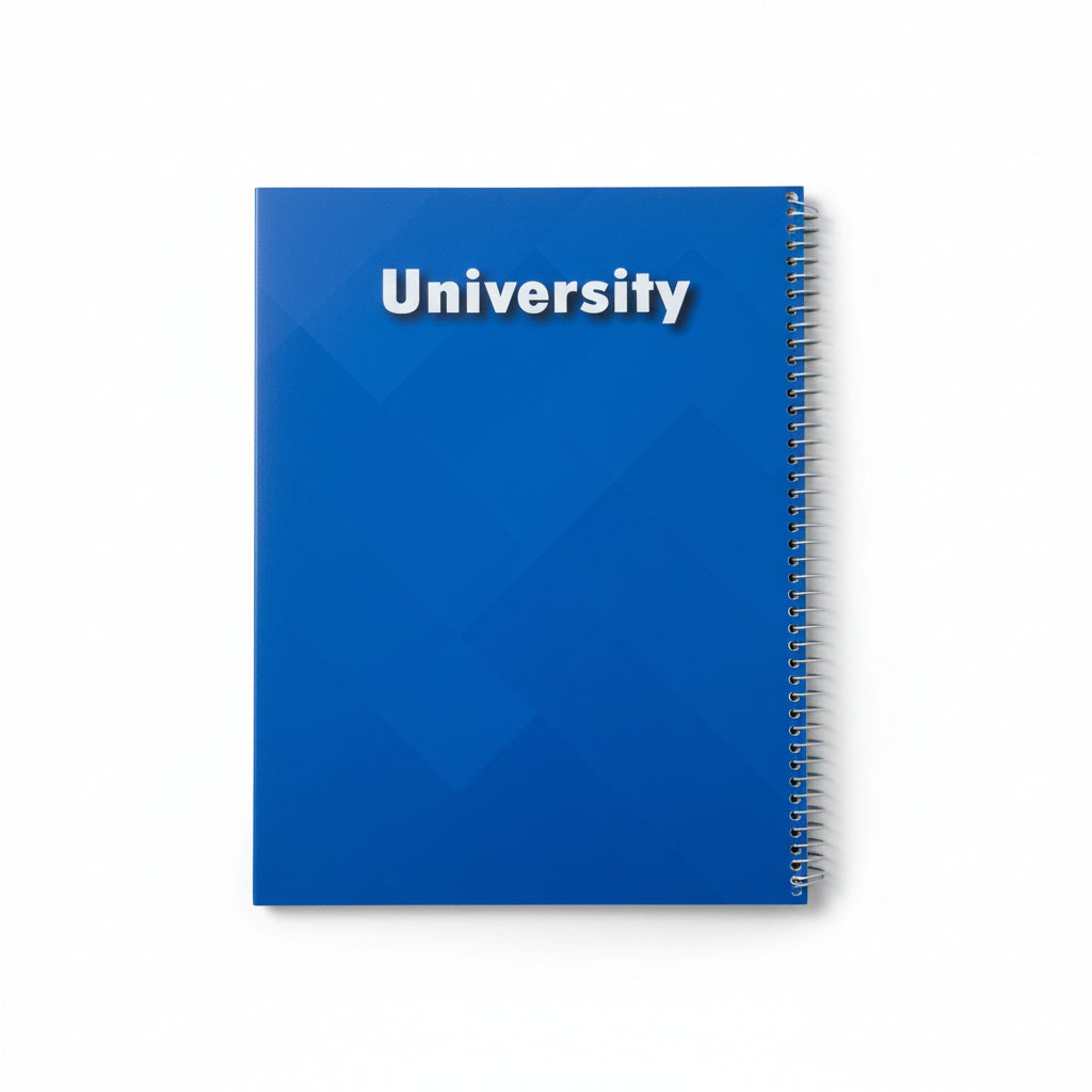 University cartoon cover Wire-Bound Spiral Notebook 192 pages - arabic lines