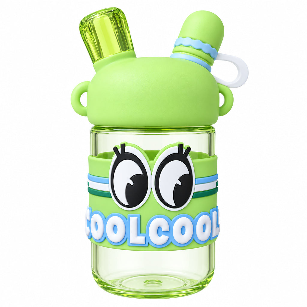ST-YIBEN CoolCool! Cartoon Kids 550ml Leak-Proof Water Bottle - School & Outdoor Hydration Bottle