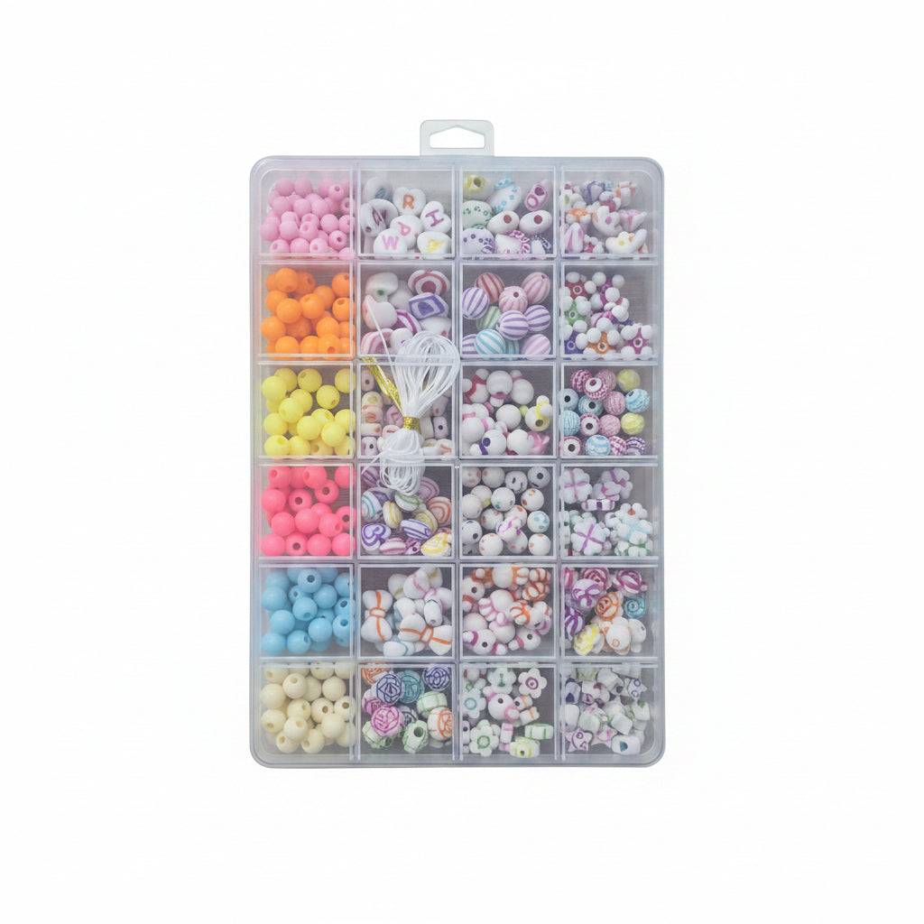 Ultimate DIY Bracelet & Jewelry Making Kit – Assorted Colorful Beads with Storage Organizer