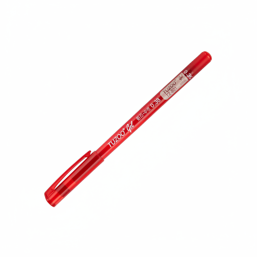 TUZOO TZ-801 0.38mm Gel Pen – Red