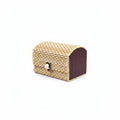 Handmade Woven Bamboo Gift Box – Eco-Friendly Small Jewelry & Keepsake Storage Organizer with Elastic Loop Button Closure
